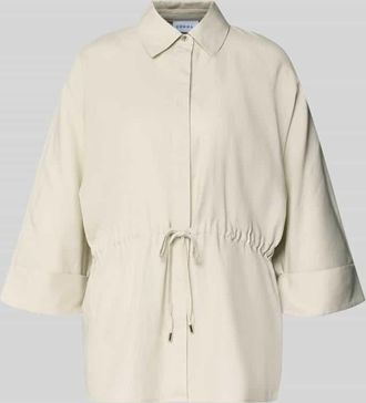 Comma Relaxed Fit Bluse aus Lyocell-Mix mit 3/4-Arm in Sand, Gr&ouml;&szlig;e L
