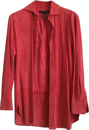 Ralph Lauren red suede jacket/coat Size M