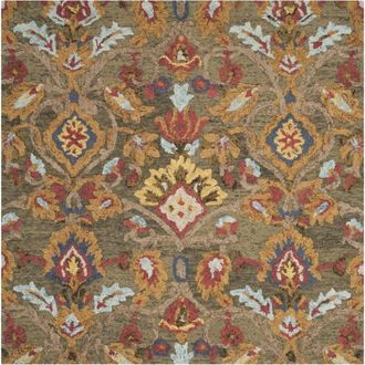 Safavieh Alfombra lana verde/multicolore 91 x 91 cm