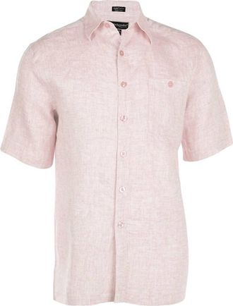 Hook & Tackle Mens Pavilion Short Sleeve Shirt In Pink Isle
