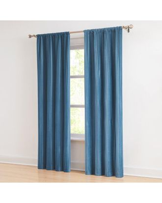 Lush Décor Glam Pleated Velvet Light Filtering Window Curtain Panels