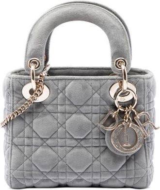 Dior Pre-owned Leather dior-bags - Dames - Vintage Handtas - Grijs - ONE Size - Vintage