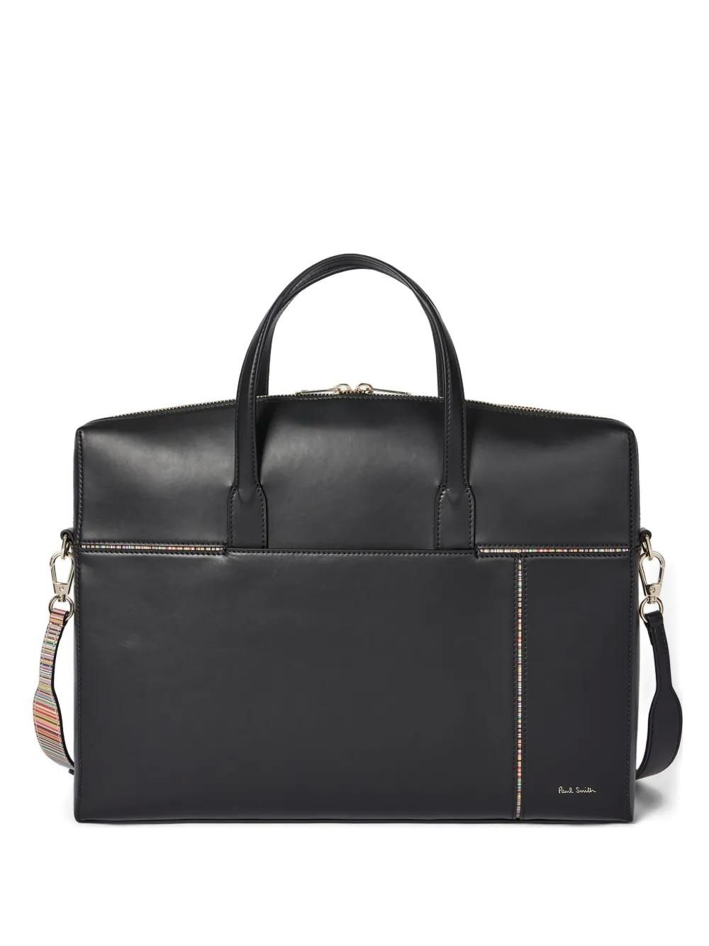 Sac Bandoulière Paul Smith En Cuir Noir - Occasion En Très Bon état, 2 Voies