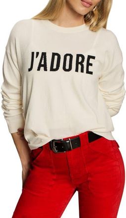 Sanctuary Crewneck Sweater in Ivory Chalk at Nordstrom, Size Medium