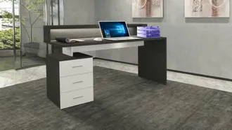 Dmora Escritorio Svevo, Escritorio Con Tapa, Escritorio De Oficina Multiusos, Escritorio Multiposici&oacute;n Que Ahorra Espacio, 160x60h90 Cm, Blanco Y Antracita,