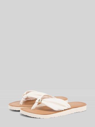 Tommy Hilfiger Zehentrenner mit Logo Applikation in Offwhite, Gr&ouml;&szlig;e 38