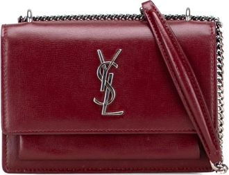 Saint Laurent Pre-owned Cross Body Bags, female, Red, Size: ONE SIZE Pre-owned Chain Wallet