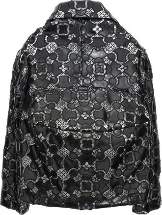 Comme Des Gar&ccedil;ons Womens Bicolor Polyethylene Leather Jacket Clothing