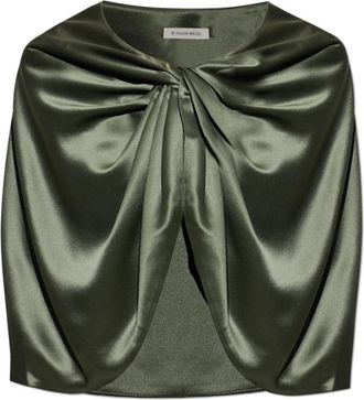 By Malene Birger Pinlos Cape - Dames - Ponchos - Groen - ONE Size - Polyester - Jassen