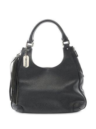 Chanel 2003-2004 CC Calfskin Tassel hobo bag - Zwart