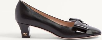 Valentino Garavani D&eacute;collet&eacute; Bowow In Capretto 45Mm Donna NERO 35.5