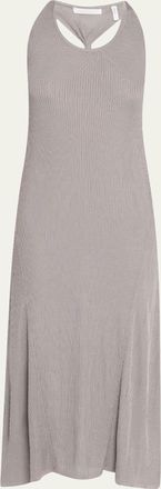 Helmut Lang Twist-Back Ribbed Tank Dress