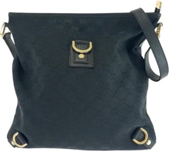 Gucci Pre-owned Tote Bags, female, Black, Size: ONE SIZE Pre-owned Canvas handbags