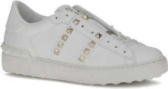 Valentino Garavani Womens White Calf Leather Bos Taurus Sneakers