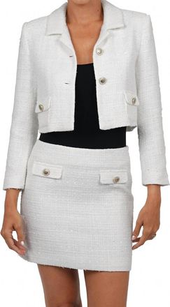 Love Token Lily Jacket And Skirt Set In White