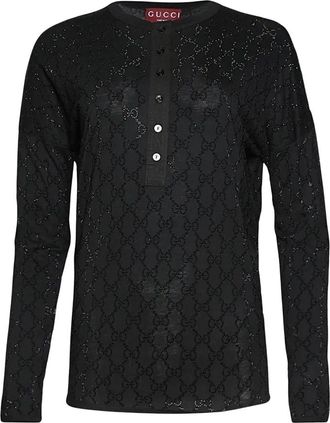 Gucci L/S T-shirt - Dames - Longsleeves - Zwart - S - Tops