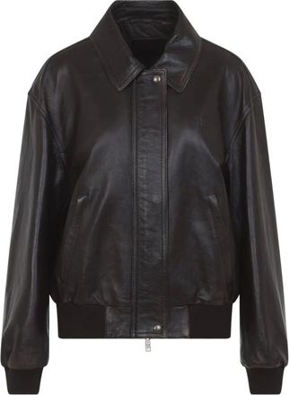 Prada Dames, Jassen, Bruin, Maat: S Leer