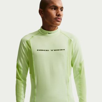 Nike Mens Tech Base Layer Long Sleeve Top in Yellow | HV1405-709