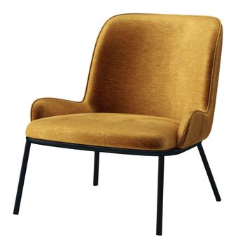 Moloo Sill&oacute;n retro de terciopelo mostaza