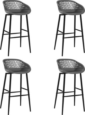 vidaXL Vidaxl - Bar Chairs 4 pcs Grey