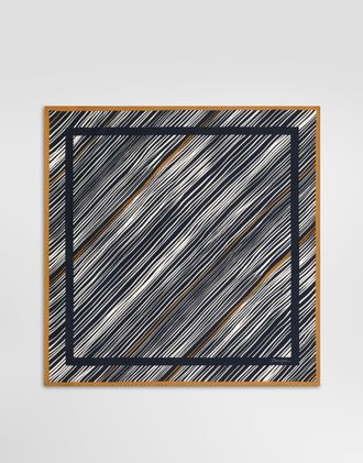 Dolce & Gabbana 70x70 Striped Silk Twill Scarf - Man Collection Onesize
