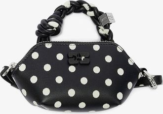 Ganni Black Polka-Dot Nano Bou Bag