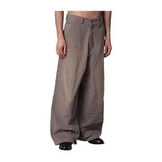 Willy Chavarria Stockton Double Knee Pant - male - Willy Chavarria - Wide Trousers - Gray - W32 - Trousers