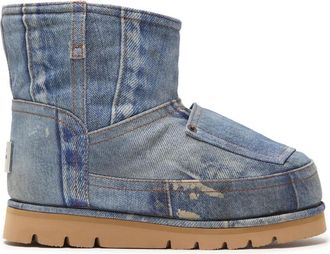 Acne Studios Laarzen met denim-print - Blauw