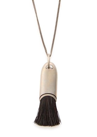 Christophe Lemaire Personal Brush Pendant Silver-plated Necklace - One Size