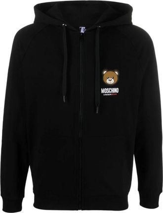 Moschino Teddybeer Logo T-shirt - Heren - Vesten met rits - Zwart - XL - Katoen - Hoodies & sweatvesten