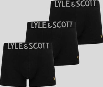 Lyle & Scott Mens Trunk with Wide Satin Waistband - Black - Size: 37/36/32
