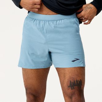 Brooks Mens Journey 5 Shorts Blue M