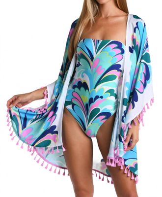 Sunshine 79 Far Out Short Kimono Swim Cover Up In Multi