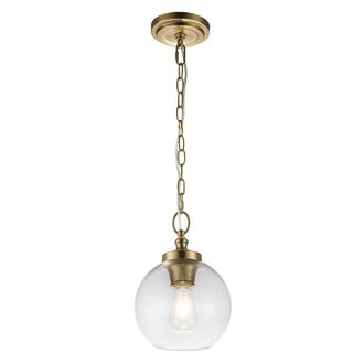 Netlighting Feiss Tabby Dome Pendant Ceiling Light Burnished Brass in Yellow