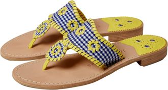 Jack Rogers Jacks Gingham Sandal Gingham / Yellow 132211JK02-445 Womens