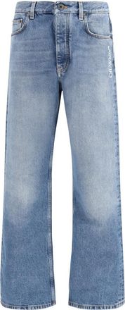 Off-white Blue Mid Rise Jeans