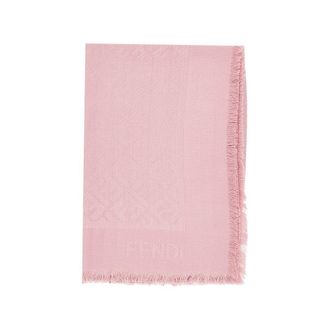 Fendi FF jacquard wool and silk shawl Woman One Size