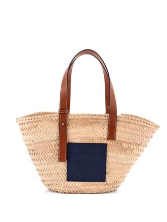 Loewe Basket Raffia Medium tote bag - Blauw