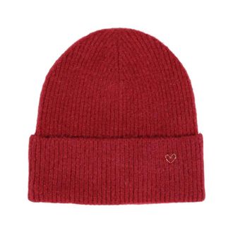 Pieces Polyester Blend Winter Cap - Dames - Hoeden - Rood - ONE Size - Polyester - Accessoires