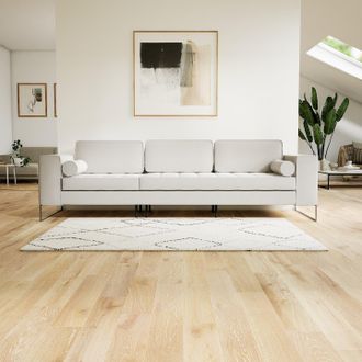 MYCS Sofa Lyvyn Beige, 3-Sitzer, mit Metallbeinen, moderner Retro-Look, individuell anpassbar, komplett modular, 96 x 82 x 292 cm, konfigurierbar