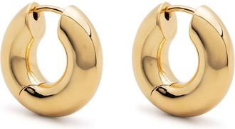 Tom Wood small chunky hoop earrings - unisex - 9kt Gold/Recycled Sterling Silver - One Size