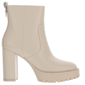 Pinko Ivory Clara 01 Platform Leather Boots