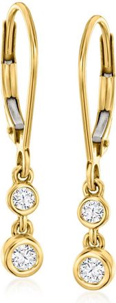 Canaria Canaria Bezel-Set Diamond Drop Earrings in 10kt Yellow Gold