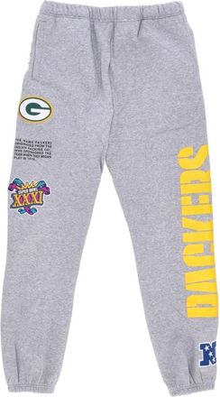 Mitchell & Ness Green Bay Packers Fleece Trainingsbroek - Heren - Sweatpants - Grijs - XL - Katoen - Broeken