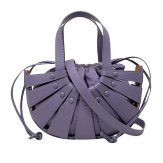 Bottega Veneta Pre-owned Satchel - Dames - Pre-owned - Paars - Maat: ONE Size Leer
