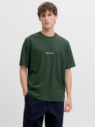 Jack & Jones Kurzarmshirt JACK & JONES JORNORREBRO EMB TEE SS CREW NECK NOOS, Herren, Gr. XL, sycamore, Jersey, Obermaterial: 100% Baumwolle, bedruckt, relaxed fit