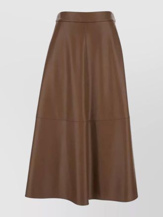 Max Mara eco leather midi skirt a line high waist