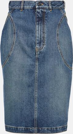 Alaia Denim pencil skirt