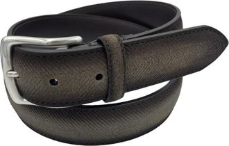 Paolo Vitale Matte Suede Riem - unisex - Riemen - Bruin - 105 CM - Su&egrave;de - Accessoires