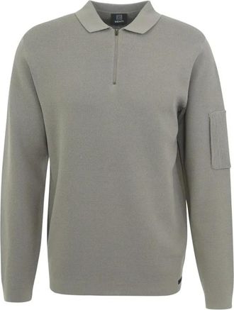 Genti Cool Dry Zip Polo - Heren - Polos - Grijs - S - Tops